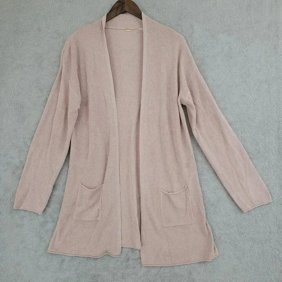 Tahari Pink Cardigan Sweater Large Rayon & Nylon Blend Womens  5CT - Picture 1 of 8